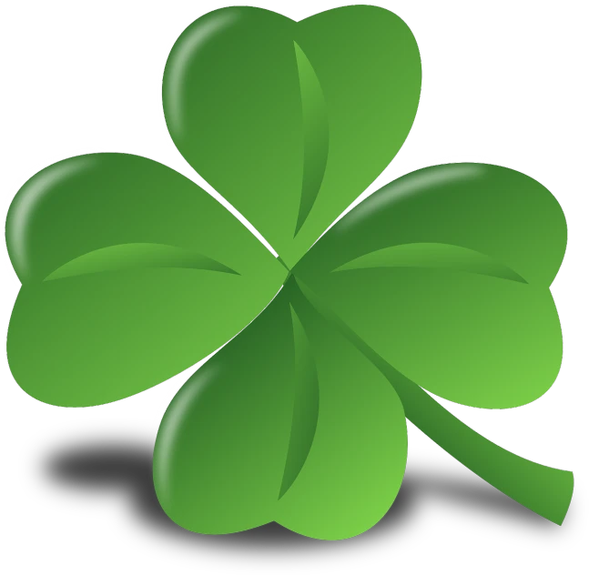 a four leaf clover on a white background, shutterstock, graphic illustration, clip-art, 2 0 1 0 photo