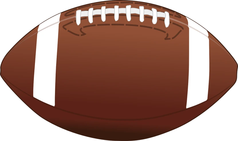 a close up of a football on a black background, by Lena Alexander, pixabay, clip art, brown, stick, : :