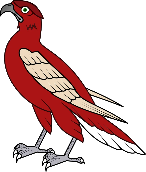 a close up of a red bird on a white background, inspired by Aldus Manutius, rasquache, cartoon style illustration, in the art style of quetzecoatl, full length view, new mexico