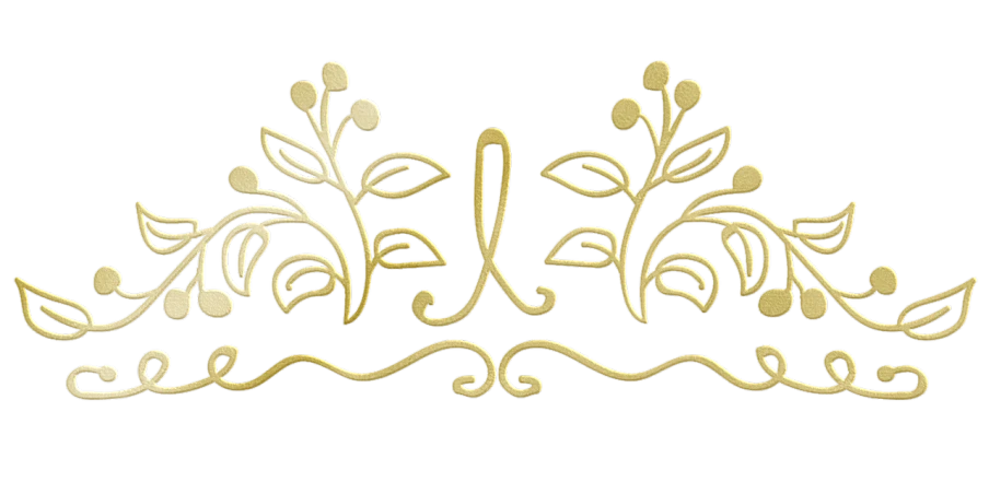 a close up of a decorative design on a black background, a digital rendering, deviantart, art nouveau, gold wires, diadems, -h 1024, leaves