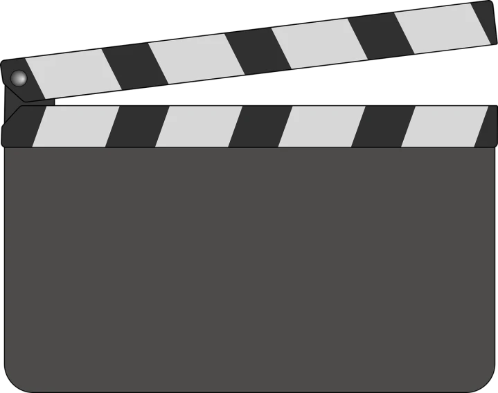 a movie clapper on a black background, a black and white photo, pixabay, flat vector, movie poster with no text, street background, background image