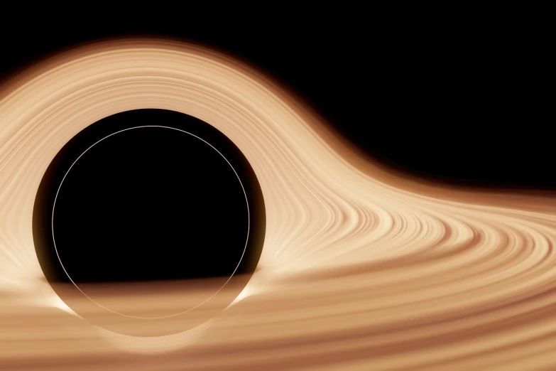 a close up of a circular object on a black background, inspired by Anna Füssli, shutterstock, space art, is being drawn into a blackhole, hd illustration, pipe, vanilla