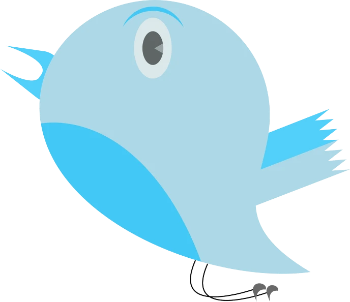 a close up of a blue bird on a white background, an illustration of, trending on pixabay, happening, very silly looking, twitching and writhing, flat 2 d vector art, back towards camera