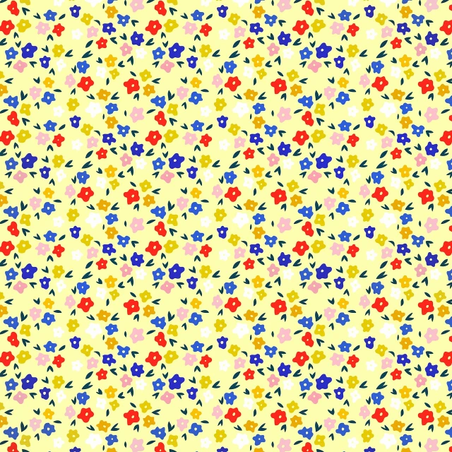 a pattern of small flowers on a yellow background, by Kume Keiichiro, flickr, naive art, hi resolution, full of colour 8-w 1024, terrazzo, 2 0 s