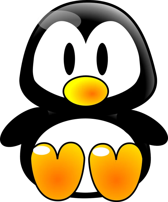 a close up of a penguin's face on a black background, an illustration of, pixabay, mingei, cell shaded cartoon, illustration of a duck, poyo, 2 0 0 0's photo