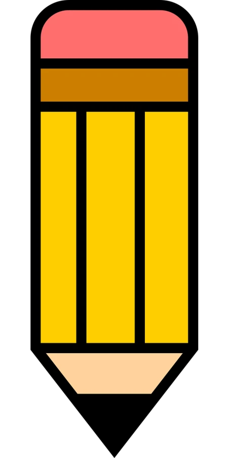 a pencil icon on a black background, a screenshot, inspired by Ivan Meštrović, de stijl, watchmen comics color scheme, triptych, created in adobe illustrator, hazard stripes
