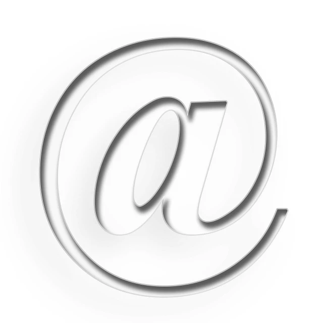an email symbol on a white background, an ambient occlusion render, by Dennis Ashbaugh, trending on pixabay, computer art, flowing lettering, icon for an ai app, portlet photo, ambient occlusion:3
