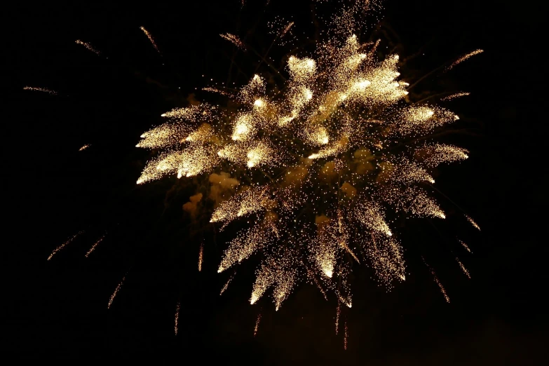 a fireworks is lit up in the night sky, a stipple, hurufiyya, gold flowers, chiaroscuro!!, explode and chaos, interesting angle