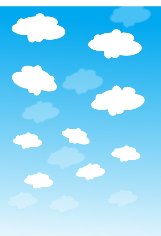 a group of white clouds floating in a blue sky, concept art, by Taiyō Matsumoto, 1128x191 resolution, no gradients, simple cartoon, [ digital art ]!!