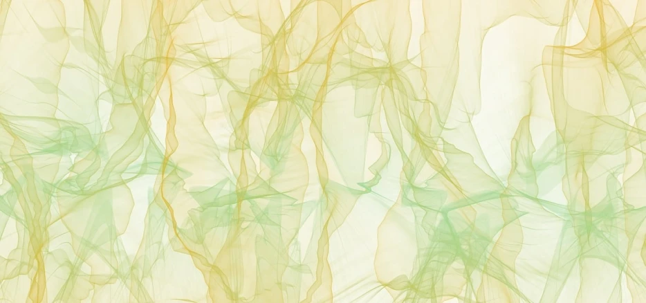 a close up of a green and yellow background, an abstract drawing, generative art, endless flowing ethereal drapery, on the white background, drawn with photoshop, straw