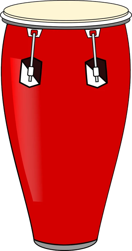 a red drum with a white top, a digital rendering, inspired by Slava Raškaj, reddit, superflat, small elongated planes, top view, cartoon image, surf