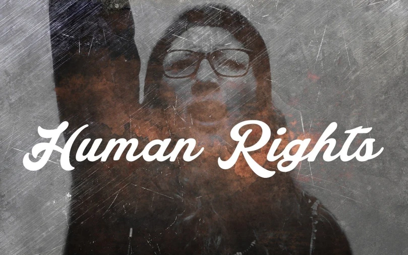 a black and white photo with the words human rights, a portrait, featured on pixabay, feminist art, transparent glass woman, digital banner, vivid bright light, background image