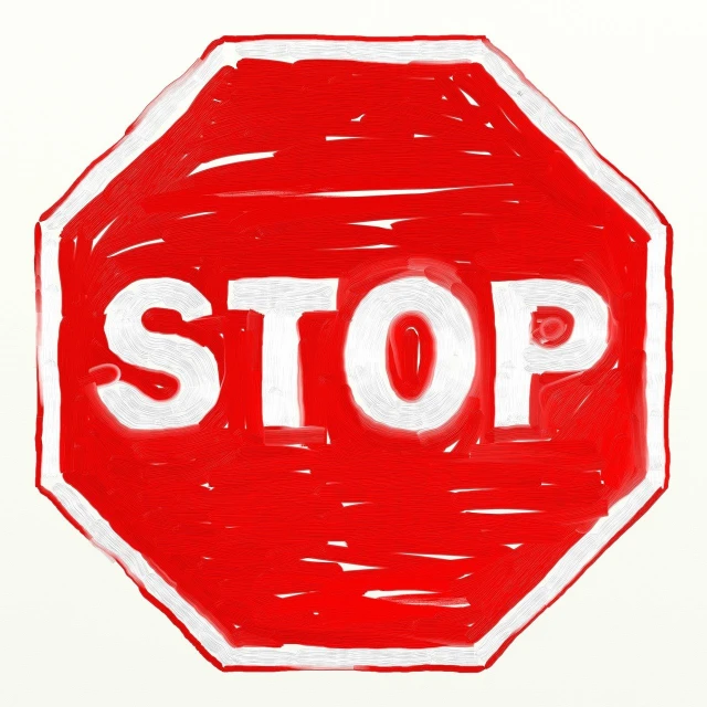 a red stop sign with the word stop painted on it, a picture, by Thomas Dalziel, colored drawing, -step 50, album, artwork