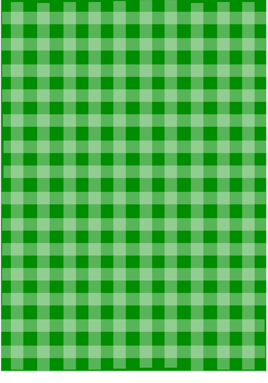 a green and white checkered table cloth, inspired by Art Green, flat cel shaded, fully colored, gigachad portrait, not a lot of grass