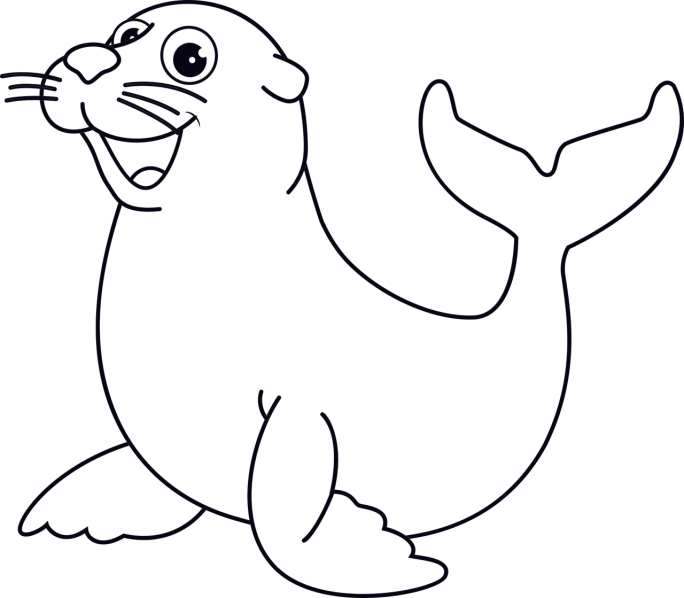 a drawing of a seal on a black background, lineart, by Winona Nelson, widescreen, [bioluminescense, dingy, and