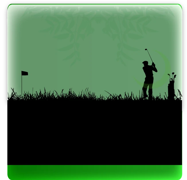a man that is standing in the grass with a golf club, inspired by Shirley Teed, deviantart, vector background, mid shot photo