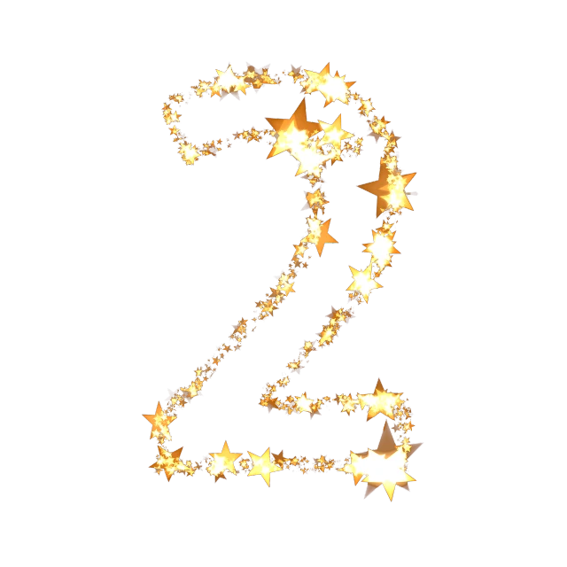 a number made out of stars on a black background, digital art, digital art, no two heads, happy birthday, (1 as december, avatar image