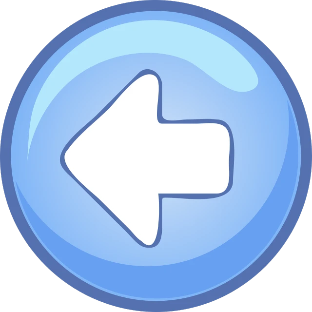 a blue button with a white arrow pointing to the right, by John Button, computer art, no gradients, various posed, back turned, key is on the center of image