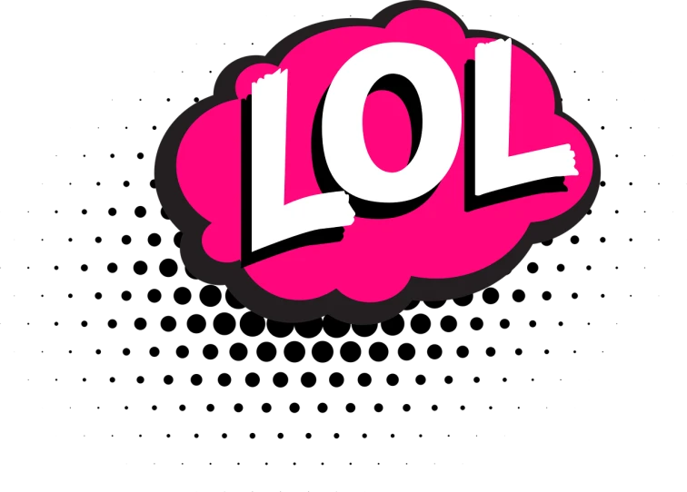 a pink and white lol logo on a black background, a picture, by Joe Bowler, tumblr, funny cartoonish, grinning lasciviously, 1285445247], loots of clouds