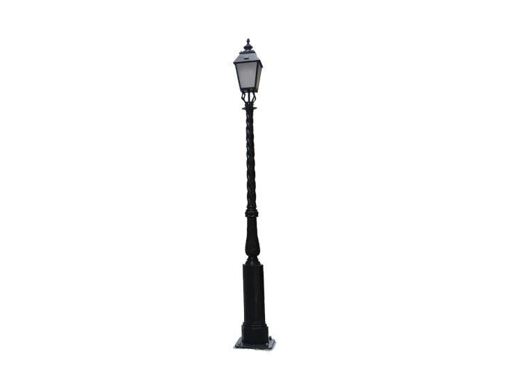 a close up of a street light on a black background, trending on polycount, conceptual art, listing image, crystal column, photorealistic - h 6 4 0, floor lamps
