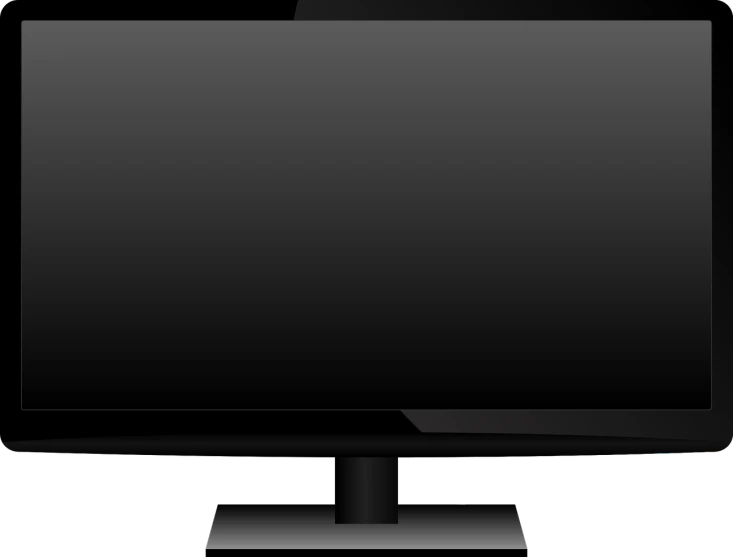 a computer monitor sitting on top of a desk, inspired by Antônio Parreiras, pixabay, computer art, black oled background, television screenshot, 1128x191 resolution, uncompressed png