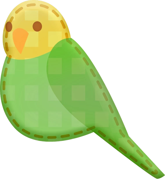 a green and yellow parakeet on a black background, a raytraced image, sōsaku hanga, cute:2, stylized material bssrdf, transparent cloth, kind!! appearence