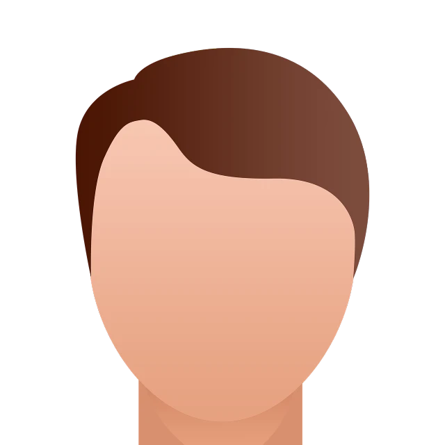 a close up of a person's face on a black background, a character portrait, by Julian Allen, trending on pixabay, upper body 2d game avatar, brown medium hair, shaded flat illustration, wikihow illustration