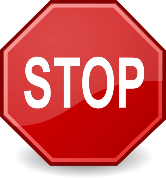 a red stop sign on a black background, a picture, digital art, polished : :, remove, kids, fix duplicate content!