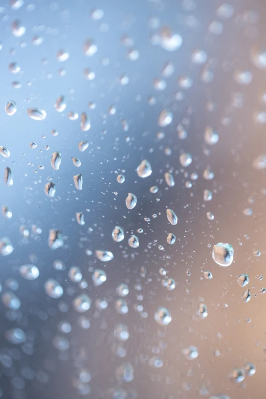 a close up of water droplets on a window, a macro photograph, by Jan Rustem, photorealistic detail, 4k high res, illustration, showers