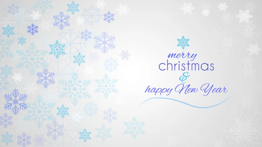 a christmas card with snowflakes and the words merry christmas and happy new year, neutral background, background image, profile pic, ny