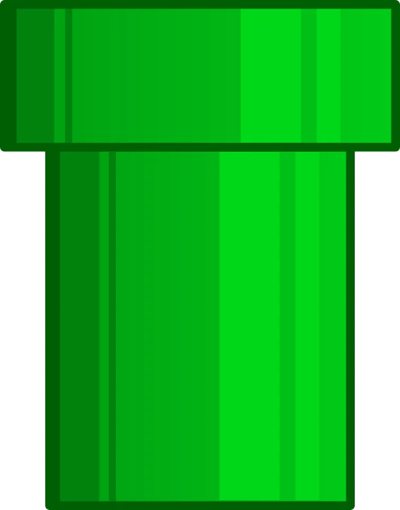 a green box on a white background, pixel art, inspired by Luigi Kasimir, deviantart, water pipe, round form, top - side view, sewer background