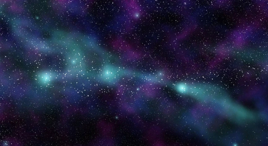 a bunch of stars that are in the sky, concept art, by Daniel Taylor, shutterstock, space art, purple and blue and green colors, empty space background, eel nebula, digitally painted