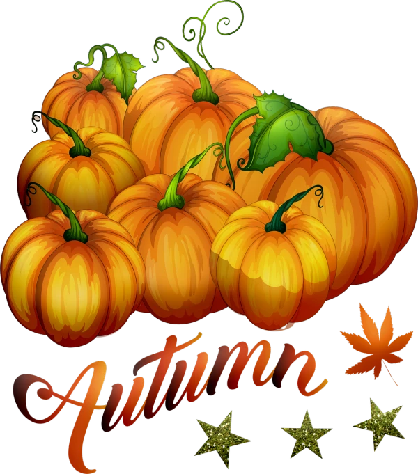 a bunch of pumpkins sitting on top of each other, a digital painting, autumn leaves, on black background, word, a beautiful artwork illustration