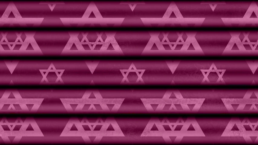 a pattern with a star of david on it, a digital rendering, fine art, purple tubes, roof background, banners, red wallpaper background