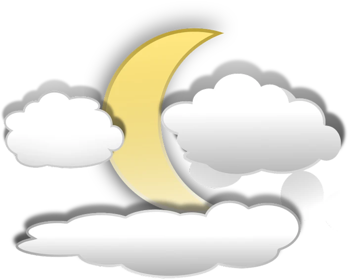a moon and clouds on a black background, an illustration of, pixabay, sōsaku hanga, night light, partly sunny, lie on white clouds fairyland, high res photo