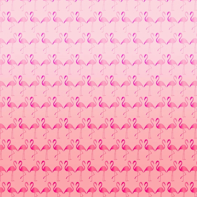 a group of pink flamingos standing next to each other, an illustration of, gradient and patterns wallpaper, material is!!! plum!!!, gradient light red, symmetric pattern