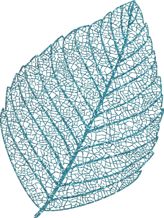 a close up of a leaf on a black background, a raytraced image, generative art, blue jewellery, knitted mesh material, -h 1024, glitter