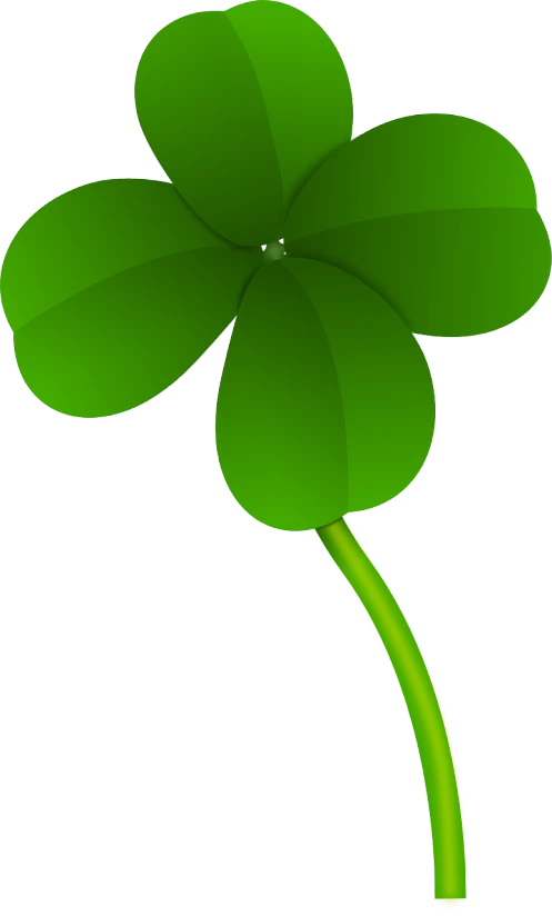 a four leaf clover on a white background, deviantart, hurufiyya, a tall, by joseph binder, isometric view, 1128x191 resolution