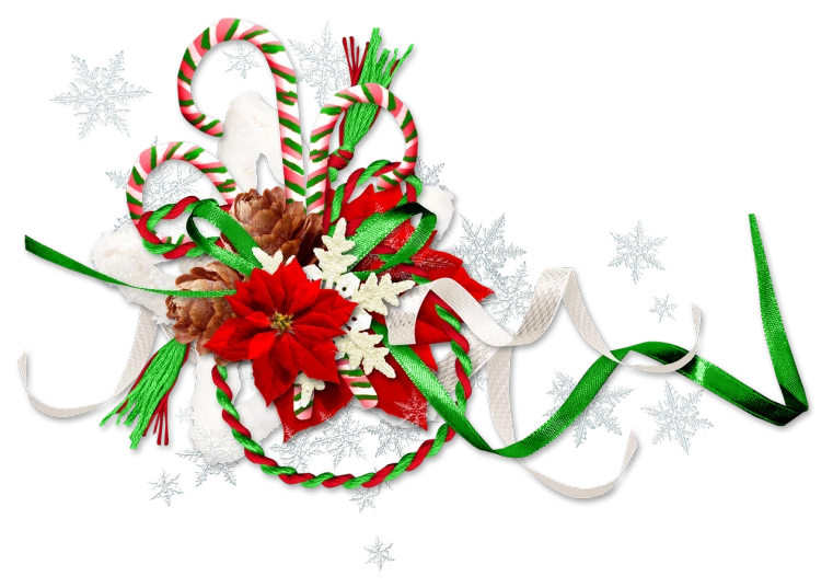 a bunch of candy canes sitting on top of a table, a digital rendering, inspired by Sylvia Sleigh, ribbons and flowers, snowflakes, on black background, elaborate ornate head piece