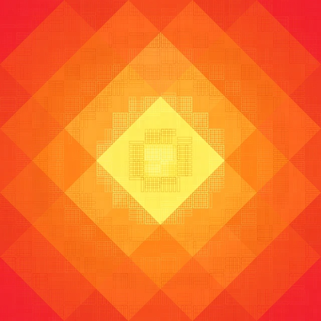 an orange and yellow abstract background with squares, digital art, shutterstock contest winner, geometric abstract art, indian patterns, abstract sun in background, simple red background, 3 4 5 3 1