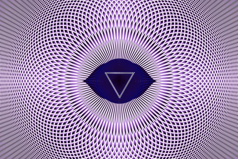 a triangle in the middle of a circular pattern, digital art, purple eye, quantum tracerwave!, ultra detailed symbolism, key is on the center of image