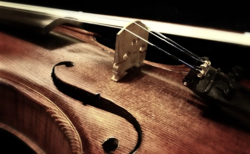 a violin sitting on top of a wooden table, a macro photograph, by Samuel Birmann, flickr, hdr detail, iphone photo, ornately detailed, wallpaper - 1 0 2 4