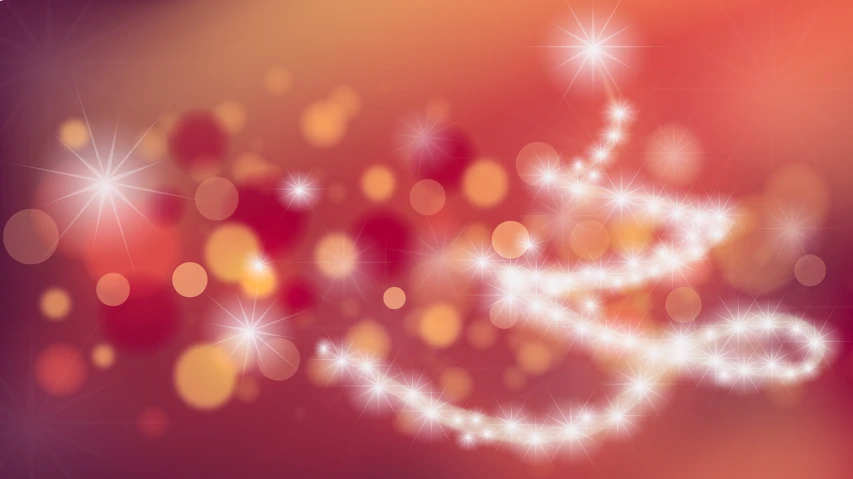 a close up of a christmas tree with lights in the background, by Ai-Mitsu, minimalism, blurred and dreamy illustration, in red background, twinkling and spiral nubela, blurry and dreamy illustration