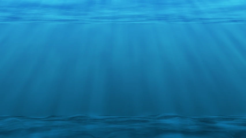 a deep blue ocean with sunlight shining through the water, a picture, by Kuno Veeber, shutterstock, digital art, full view blank background, sea floor, animation still, background image