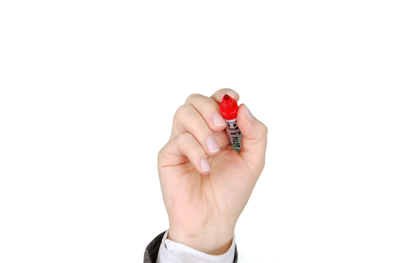 a close up of a person holding a cell phone, art brut, red emerald, very sharp photo, miniature product photo, colored marker