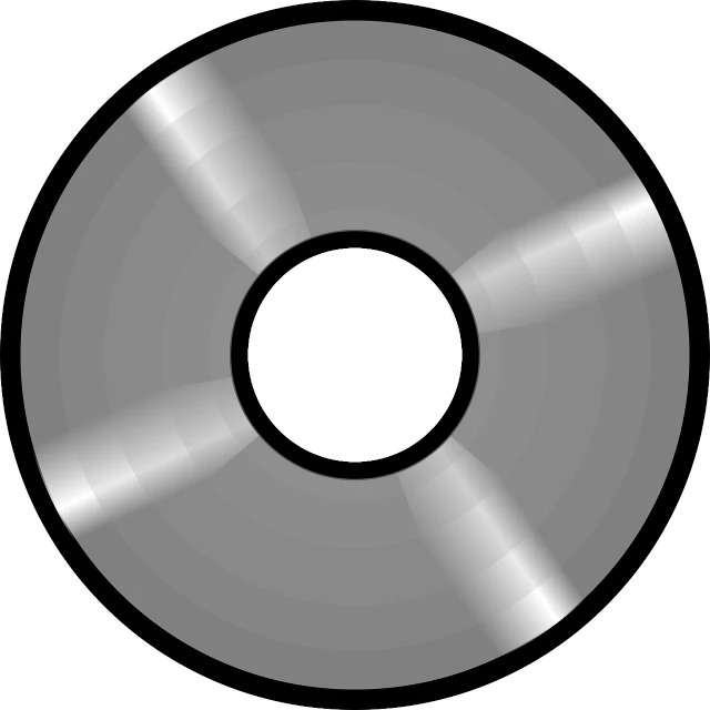 a silver disc on a white background, vector art, by Andrei Kolkoutine, reddit, simple primitive tube shape, vinyl, hdd, donut