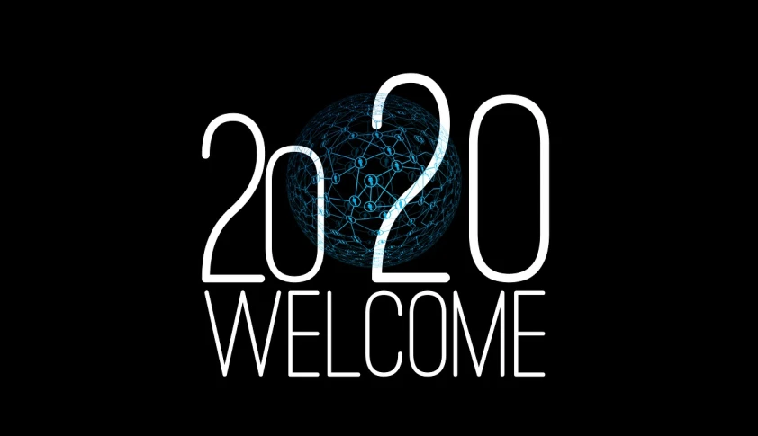 a black background with the words 2020 welcome, an illustration of, shutterstock, digital art, premium cybernetics, created in adobe illustrator, 2 0 1 0 photo, 2 0 mm