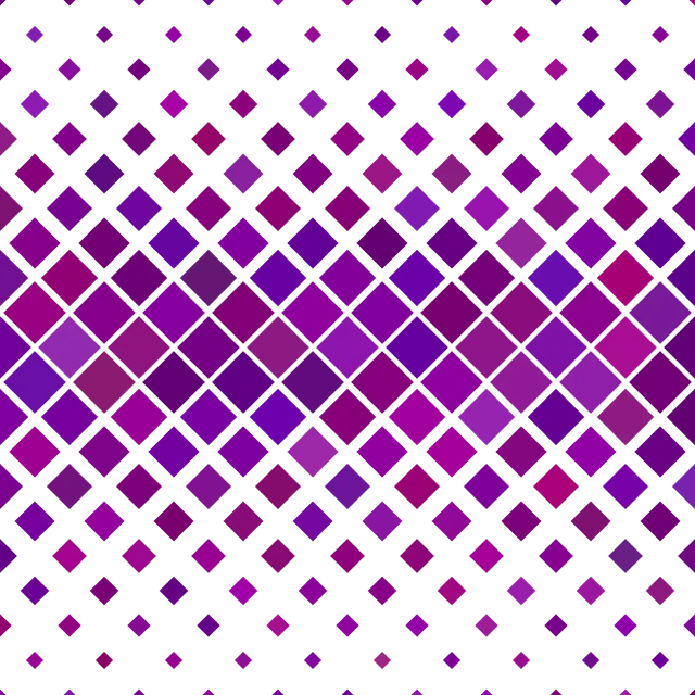 a purple and black background with squares, vector art, computer art, colorful geometric pattern, diamond texture, seamless texture, gradation