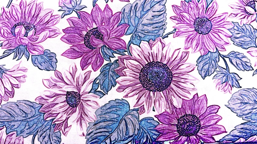 a painting of purple and blue flowers on a white background, a color pencil sketch, inspired by Charles Ginner, sunflower background, 1 9 2 0 s cloth, 2 0 5 6 x 2 0 5 6, phone wallpaper