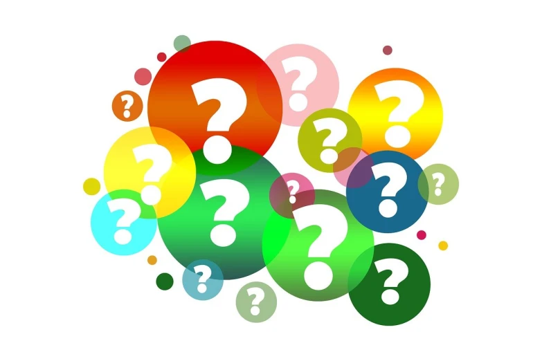 a bunch of question marks on a white background, by David Burton-Richardson, pixabay, figuration libre, colorful illustration, and the uncertainty\', !!! very coherent!!! vector art, half image